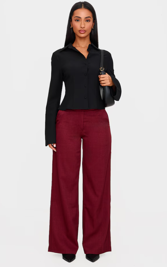 Marcc Petite Black Fitted Button Up Shirt